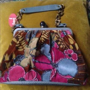 Isabella Fiore velveteen bag
